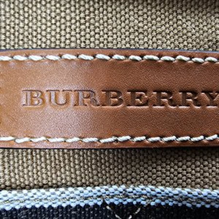 已售出*BURBERRY 卡其色經典格紋棉麻兩用水桶包 3945742-7
