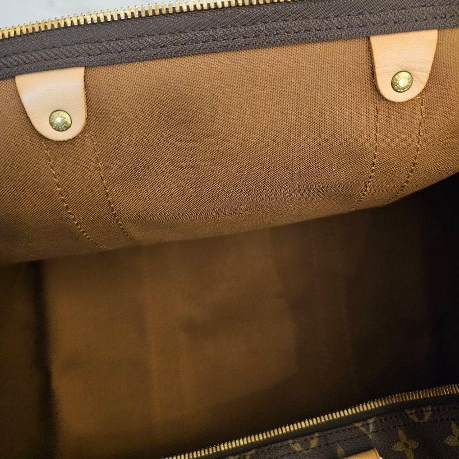 🎀👜曼蒂二手精品👜🎀 LV旅行袋 旅行包 keepall55 老花 LV m41424 波士頓包 Keepall Bandouliere55 老花行李包-14