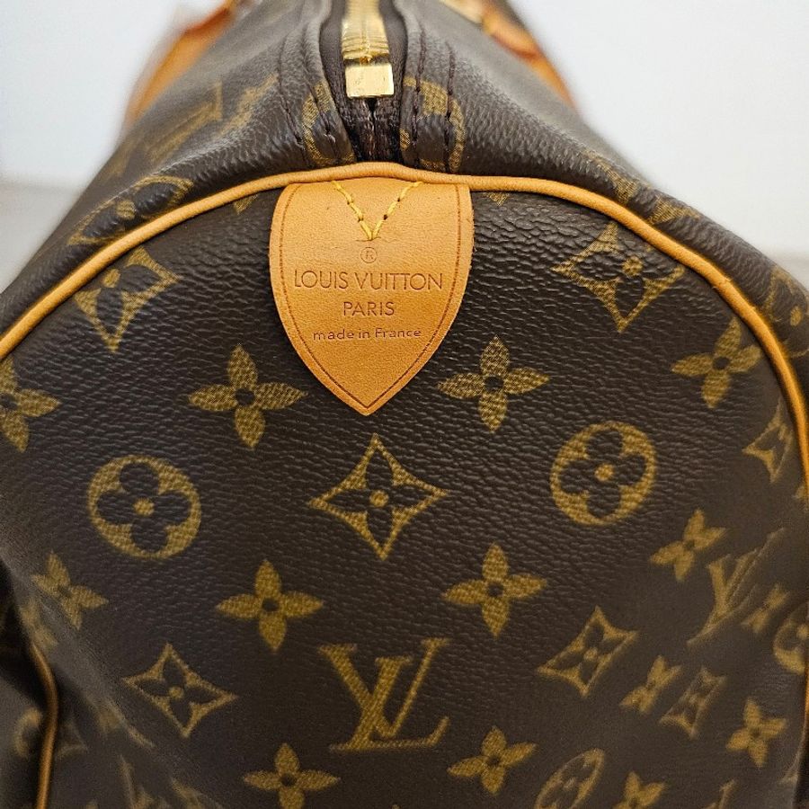 🎀👜曼蒂二手精品👜🎀 LV旅行袋 旅行包 keepall55 老花 LV m41424 波士頓包 Keepall Bandouliere55 老花行李包-19