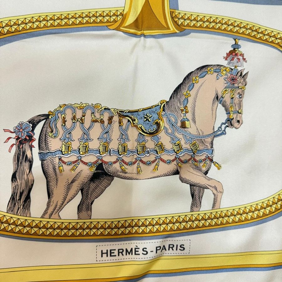 Hermes 90絲巾(馬仔)-4