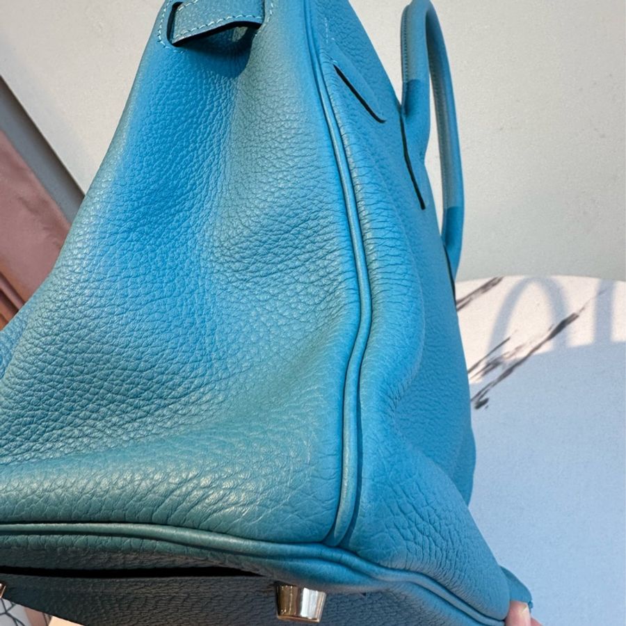 Hermes 松石藍銀釦birkin 30-17