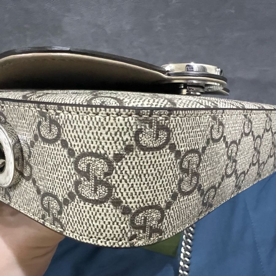 GUCCI PETITE GG SUPER MINI 肩背包 腋下包 老花包-5