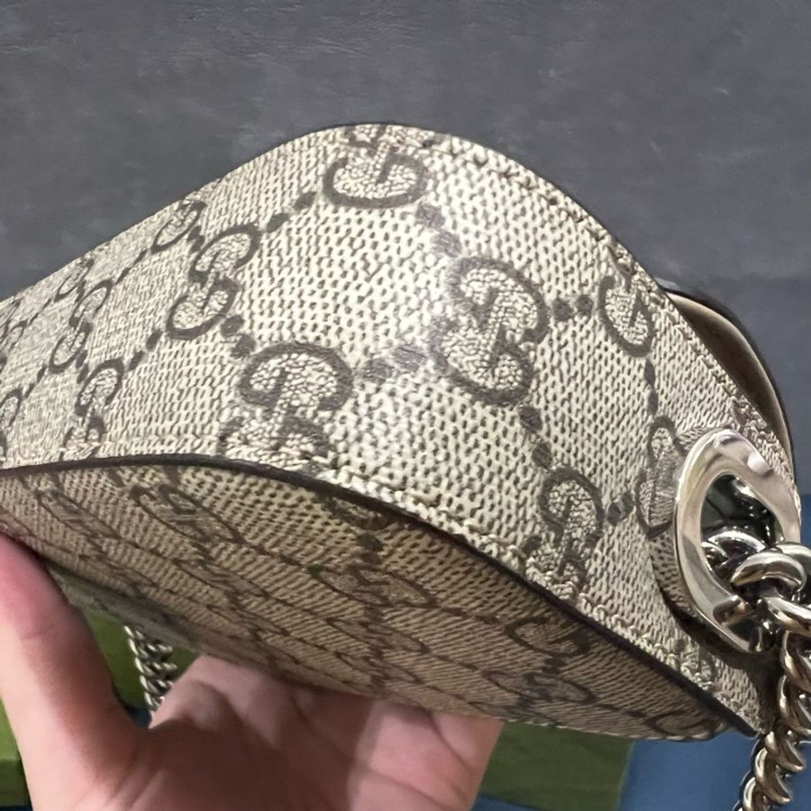 GUCCI PETITE GG SUPER MINI 肩背包 腋下包 老花包-7