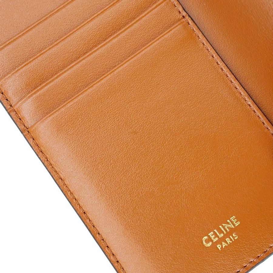 Celine 展示品 帆布印花護照套(黑)-5
