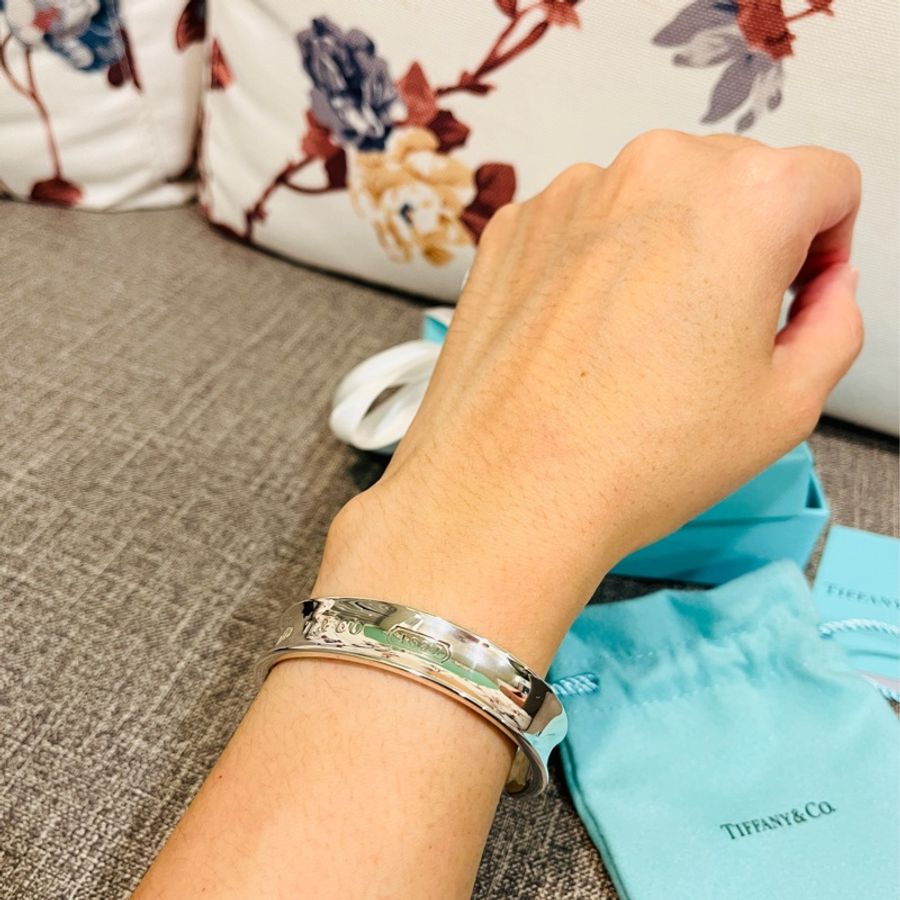 Tiffany&Co. 蒂芙尼 1837系列 92.5純銀寬版手環-5