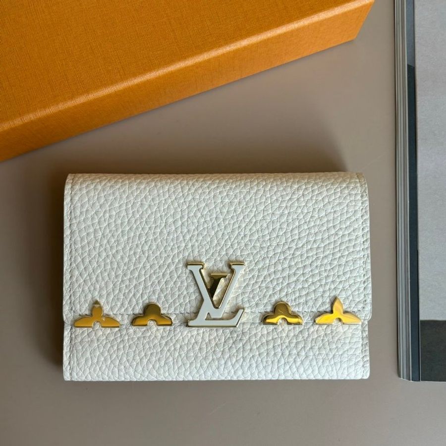 ::Louis Vuitton:: LV M11363 Capucines 石英白小型錢包-0