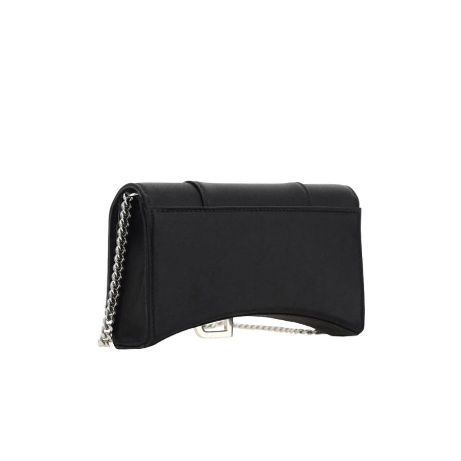 Balenciaga Hourglass Bb Monogram Chain Wallet for Women in Black (656050-2AAUF-1000)-2