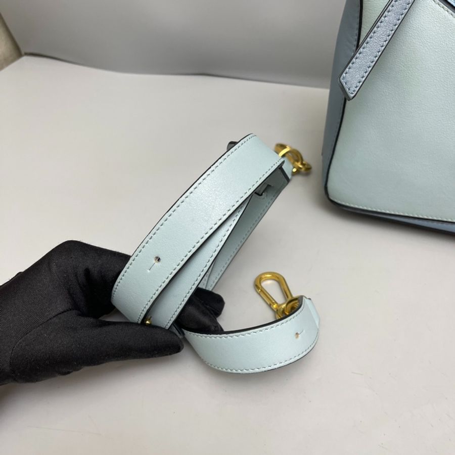 Loewe Puzzle中號全皮拼色幾何包-7