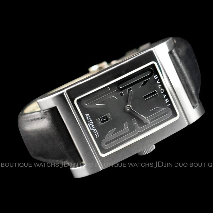 金鐸精品~W581 BVLGARI 寶格麗 Rettangolo系列 自動上鍊男用腕錶-1