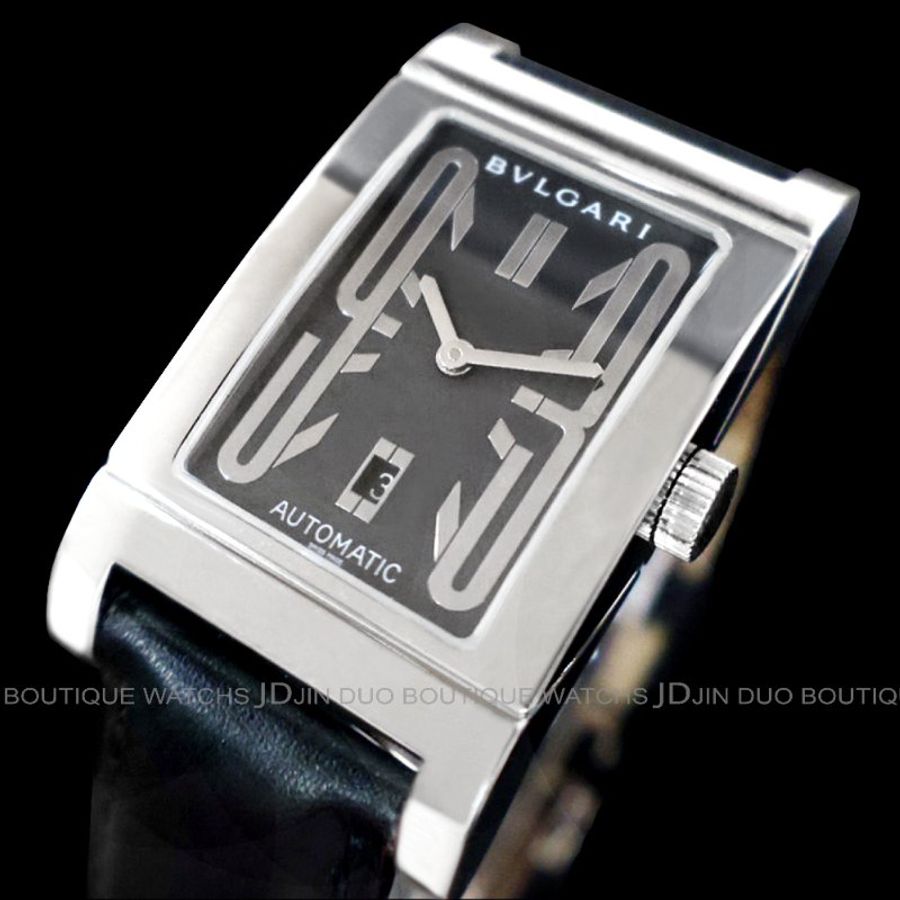 金鐸精品~W581 BVLGARI 寶格麗 Rettangolo系列 自動上鍊男用腕錶-5