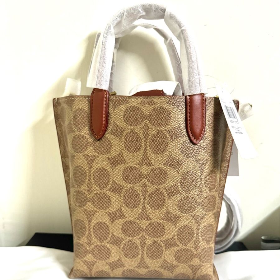 降價囉*全新* COACH*WILLOW 16 經典 SIGNATURE 帆布托特手袋/斜背-2