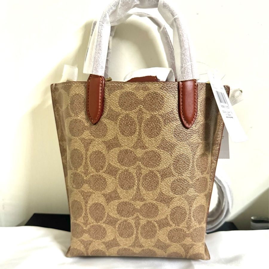 降價囉*全新* COACH*WILLOW 16 經典 SIGNATURE 帆布托特手袋/斜背-9