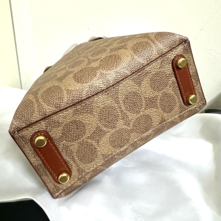 降價囉*全新* COACH*WILLOW 16 經典 SIGNATURE 帆布托特手袋/斜背-10