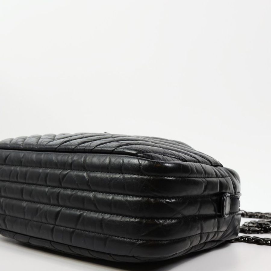 二手Chanel 2.55 So Black 相機包-7