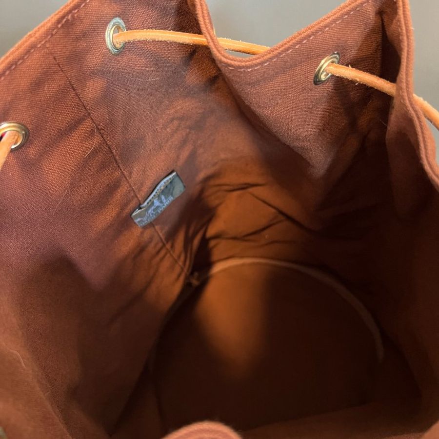 Hermes H大容量索繩背包 側肩包 皮革肩帶 原裝橙色品牌包裝盒 日本中古vintage-5