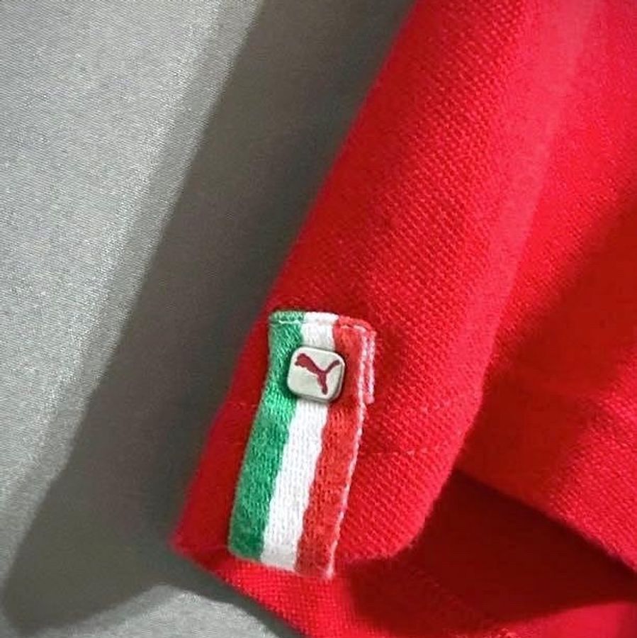 puma ferrari 布章金蔥刺繡網眼polo衫 法拉利賽車公主袖馬球衫-1
