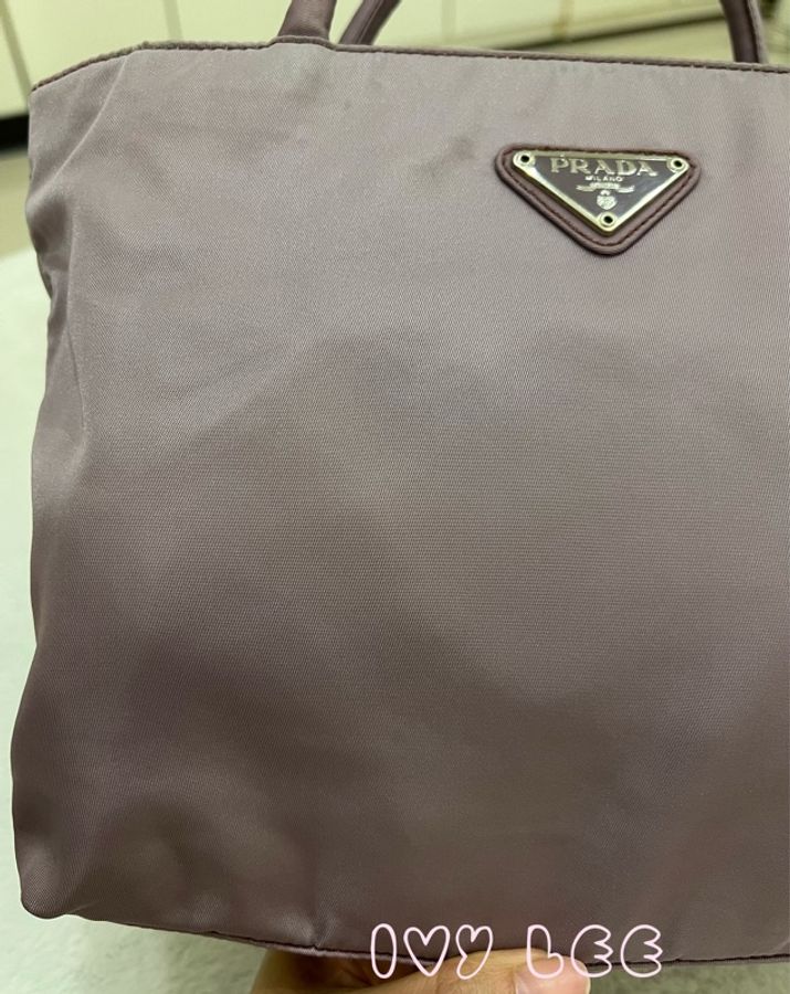 PRADA B6245 輕便手提包 尼龍 迷你 薰衣草紫 二手精品-20