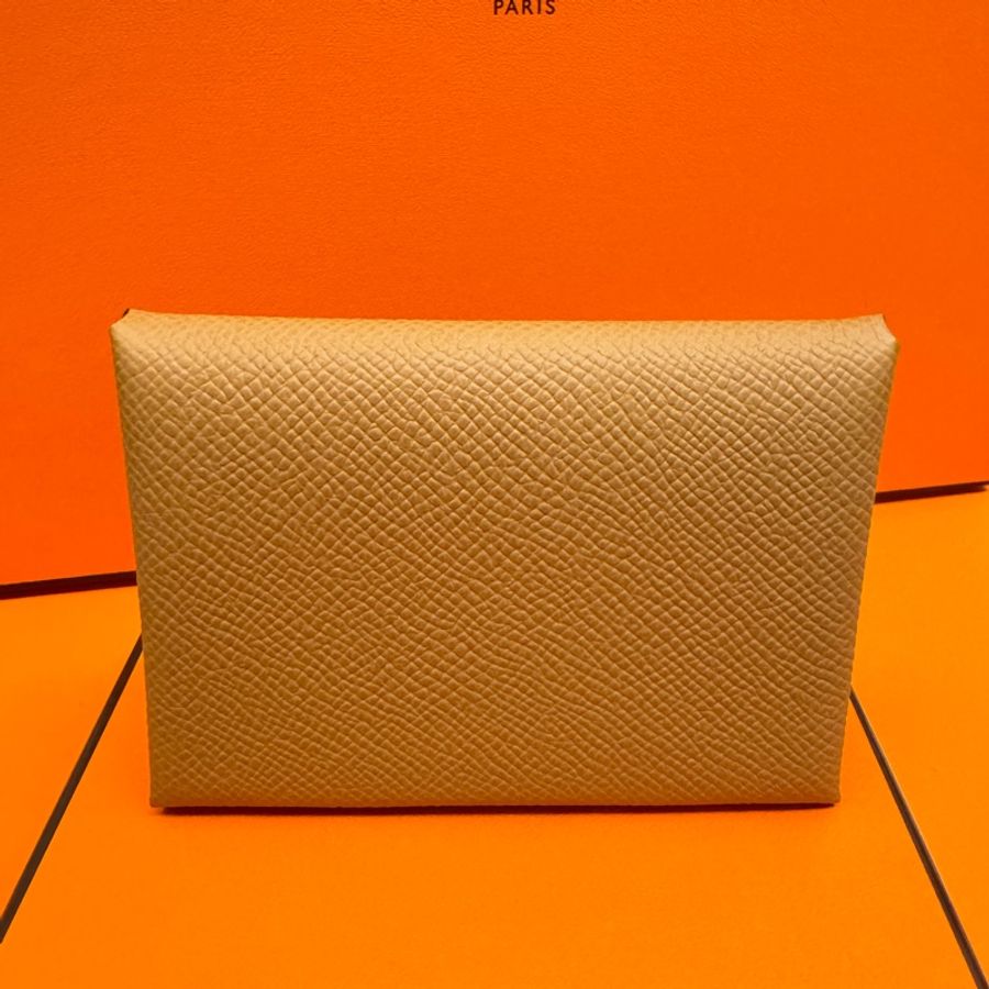 Hermes Calvi Duo芝麻色卡夾-0