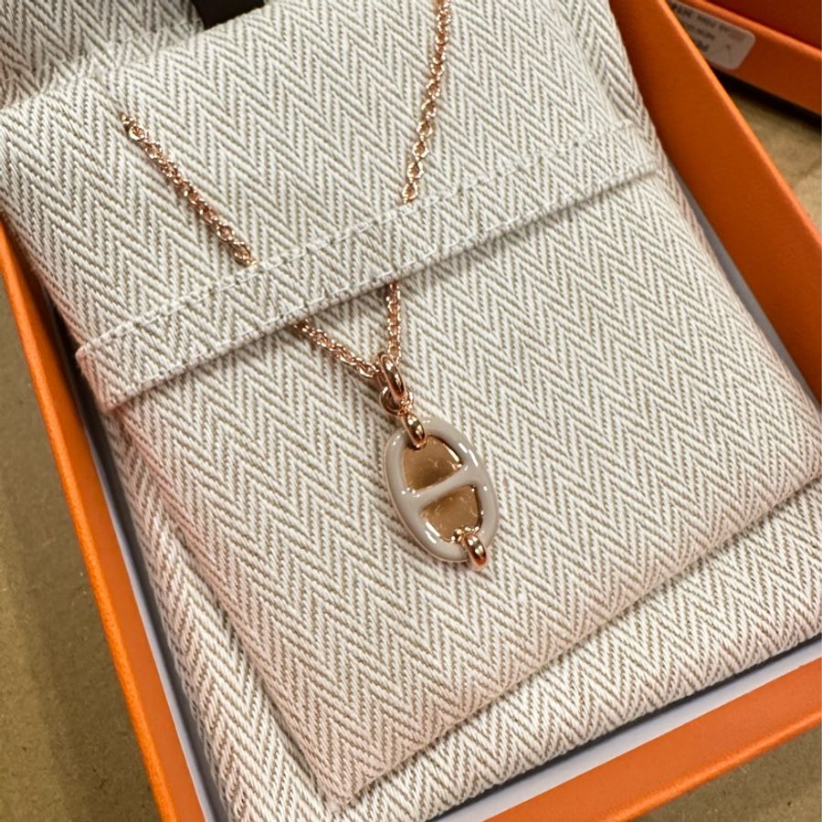 Hermes Mini Maillon 豬鼻項鍊 最新款 全新全配-0