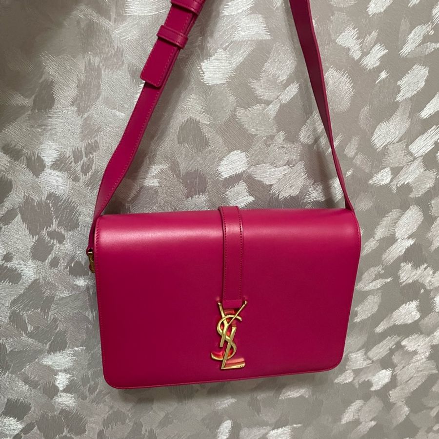YSL 桃色書包可側背可斜背-6