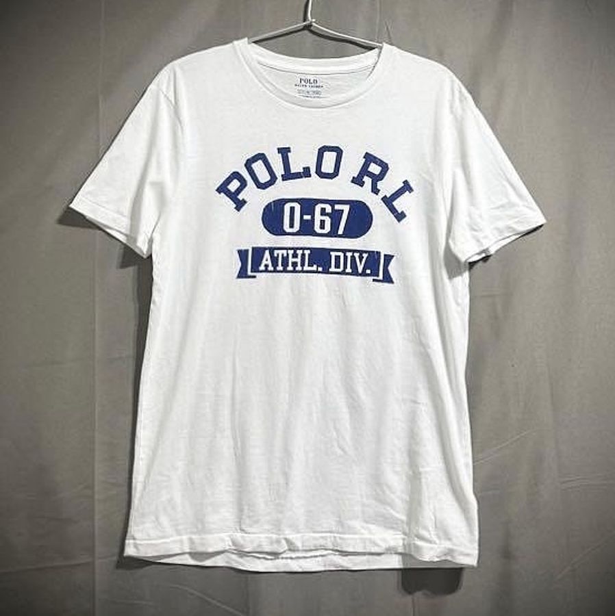 Polo Ralph Lauren custom slim fit 數字英文小白T RL短袖修身棉T 男S MEN S 170/92A-1