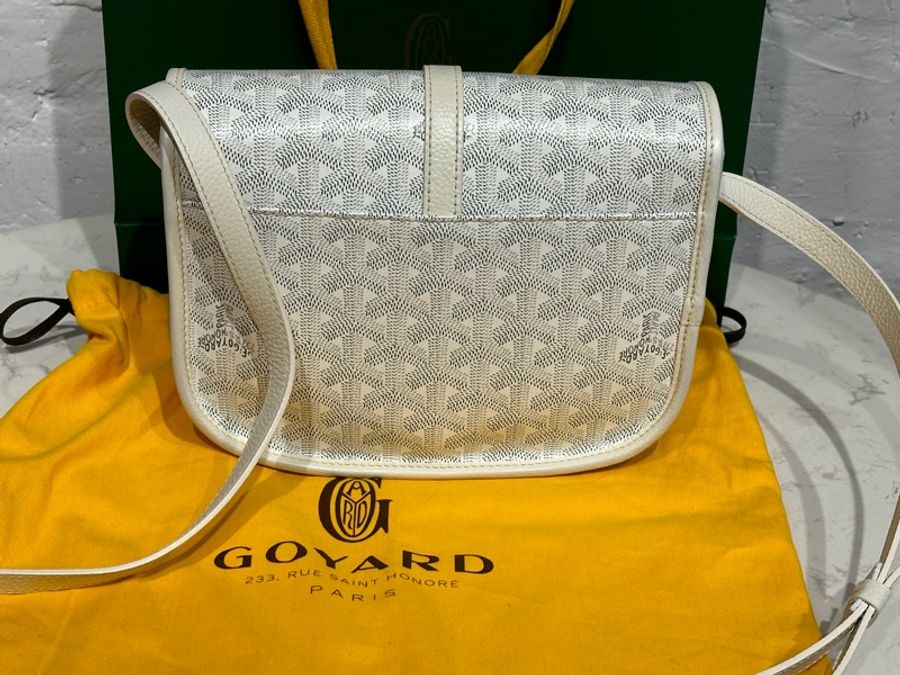 GOYARD BELVEDERE PM BAG郵差包-白（小款）-1