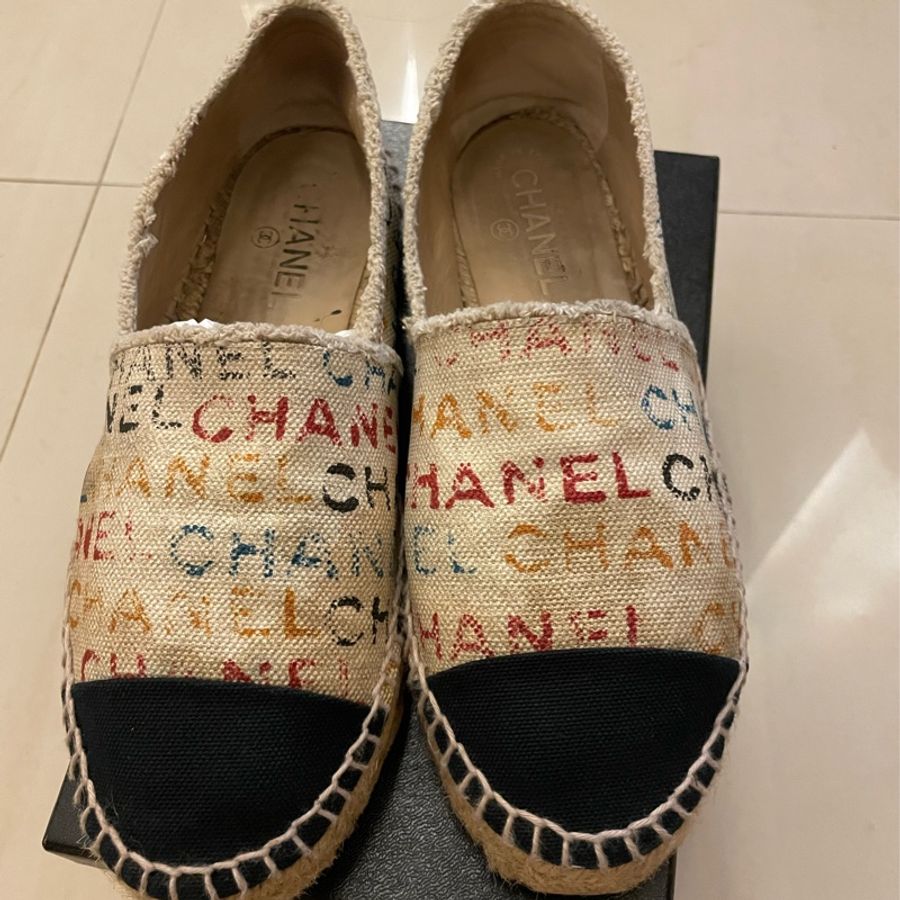 Chanel草編鞋39號-1