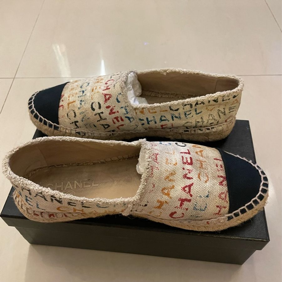 Chanel草編鞋39號-5