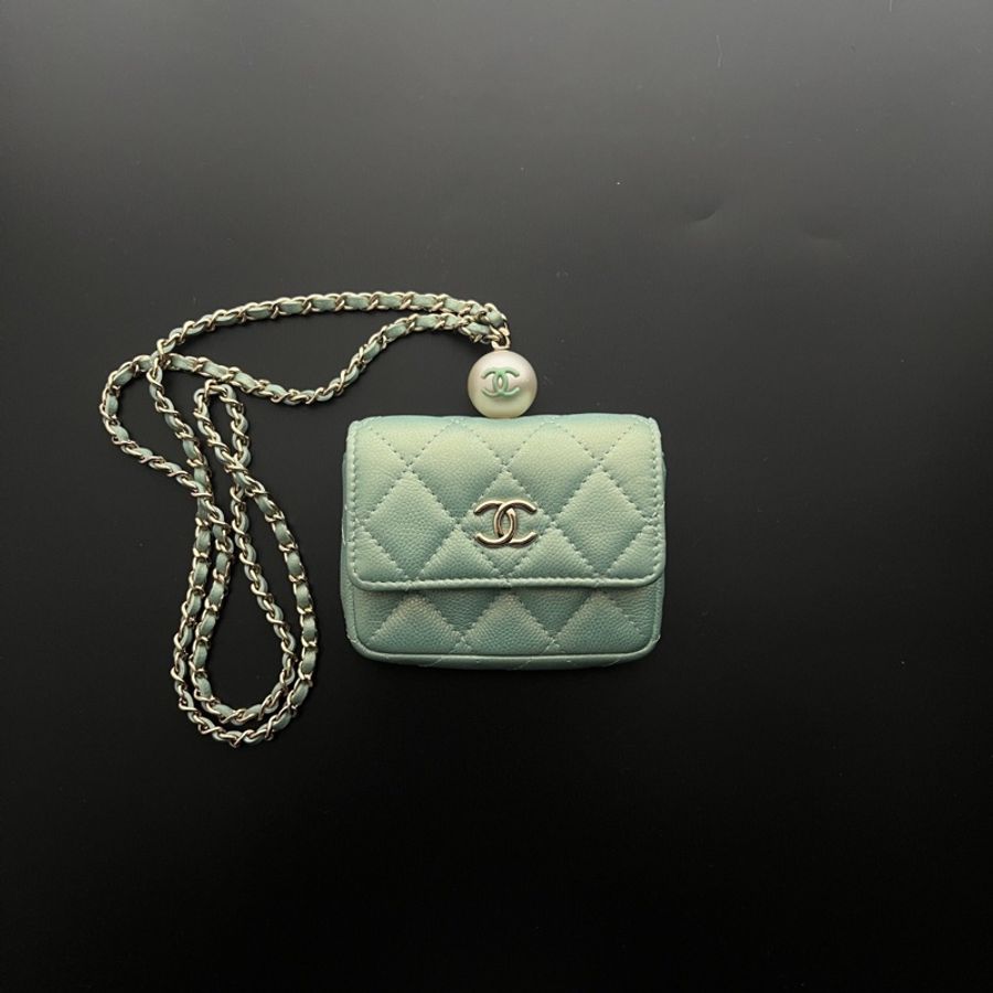Chanel 珍珠鏈條斜背包-1