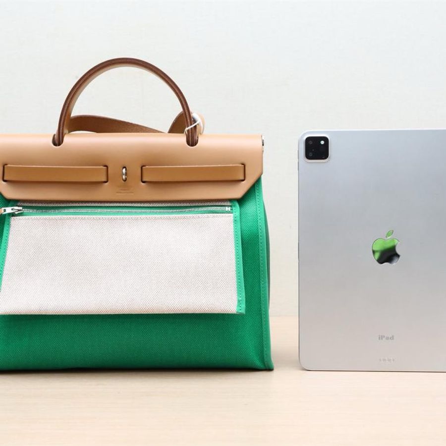 HERMES(愛馬仕) Herbag 31 6W薄荷綠 防水帆布 U刻 銀扣-1