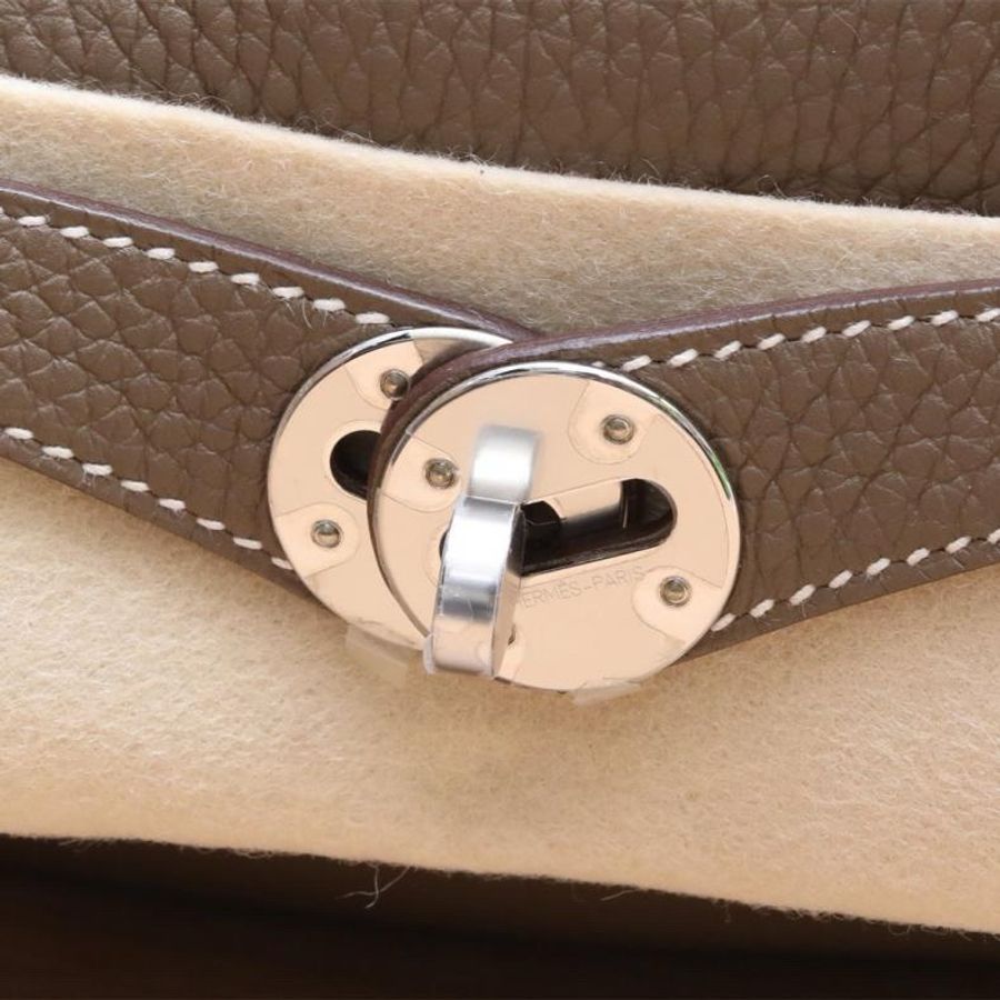 HERMES(愛馬仕) Lindy 26 18大象灰 TC皮 B刻 銀扣-3