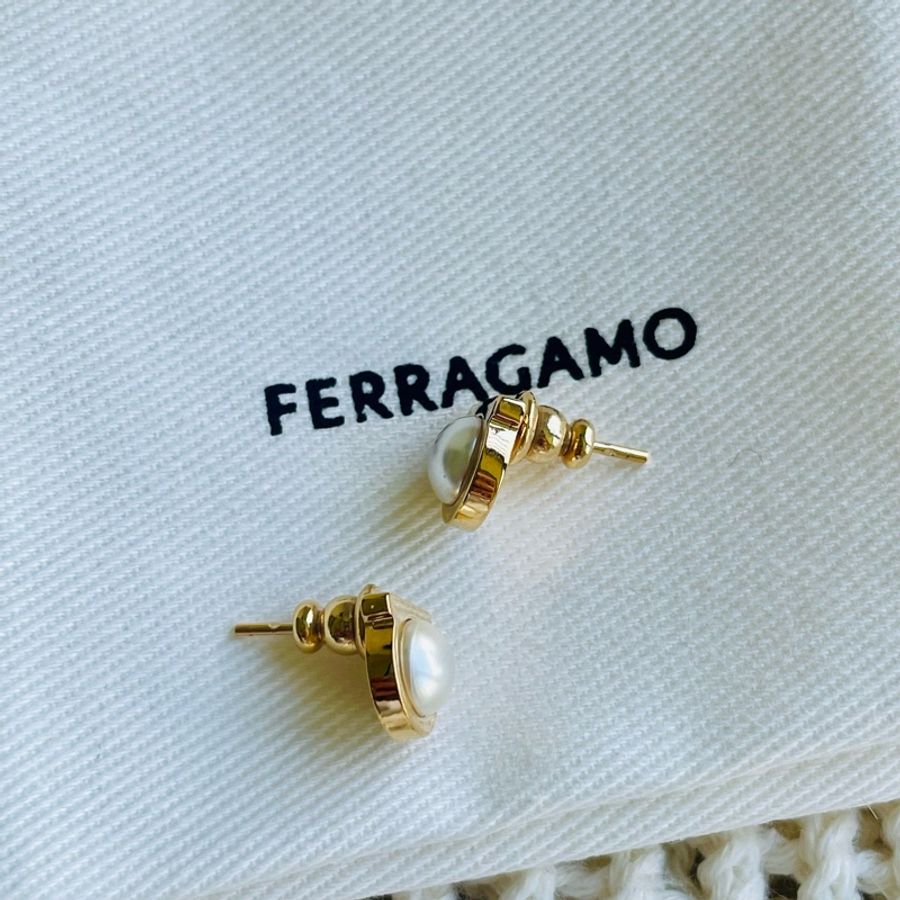 Ferragamo Gancini珍珠耳環-13