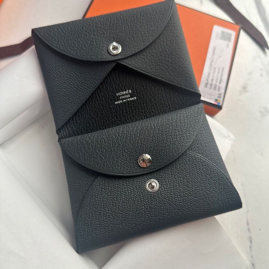 Hermès Calvi Duo 卡包 全新全配-3