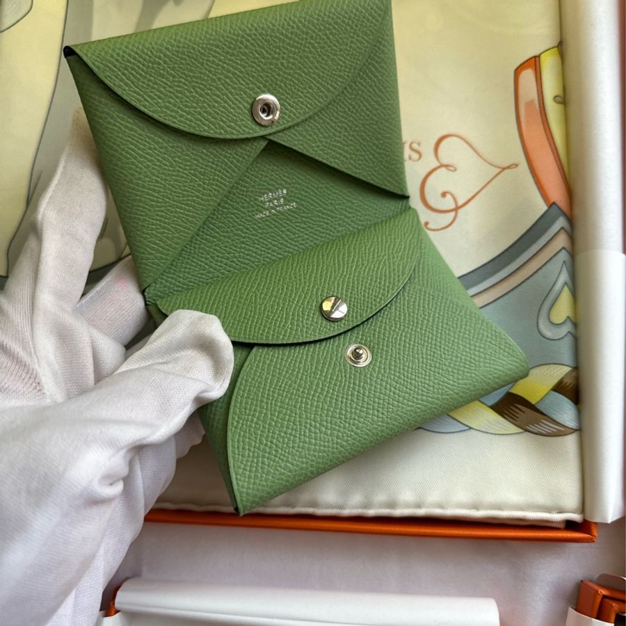 Hermès Calvi Duo 卡包 全新全配-5