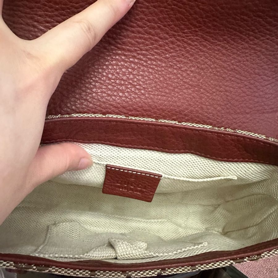 Vintage 保存品Gucci Horsebit 1955斜孭袋-4