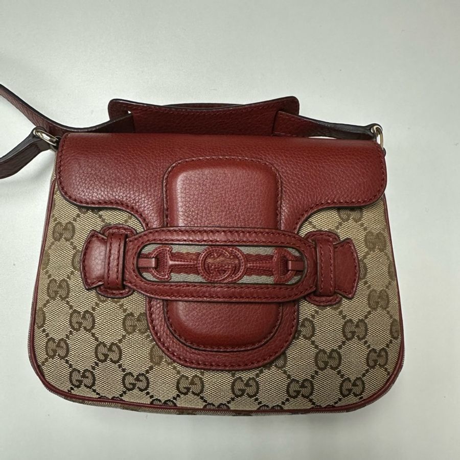 Vintage 保存品Gucci Horsebit 1955斜孭袋-8