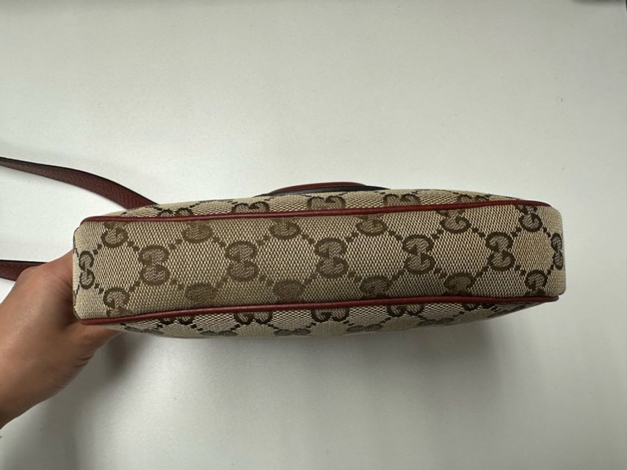 Vintage 保存品Gucci Horsebit 1955斜孭袋-9