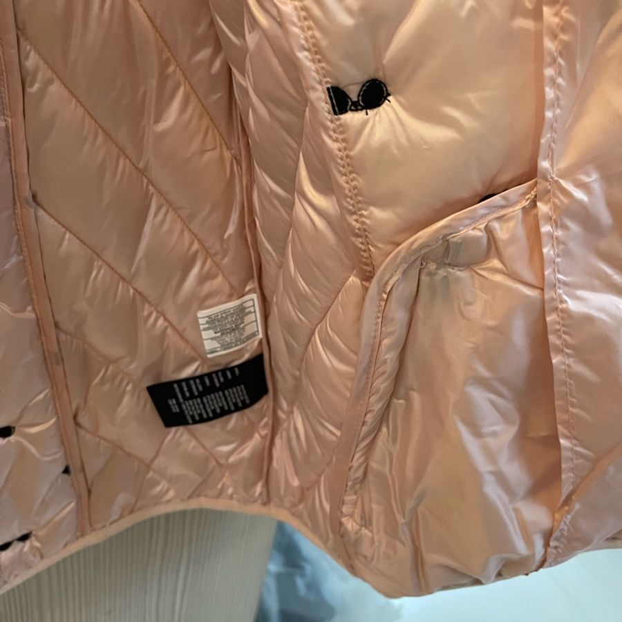 Karl Lagerfeld珍珠粉色連帽外套XL-9