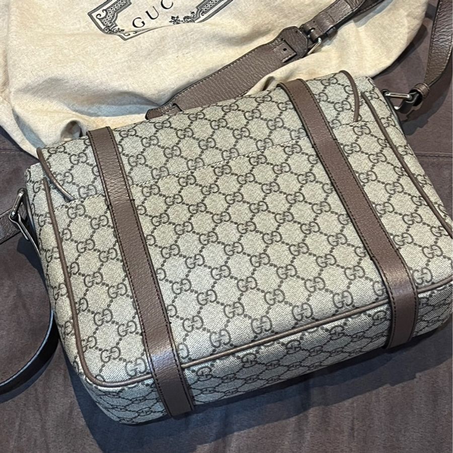 GUCCI 古馳 經典 郵差包 棕色 男女款 現貨-7