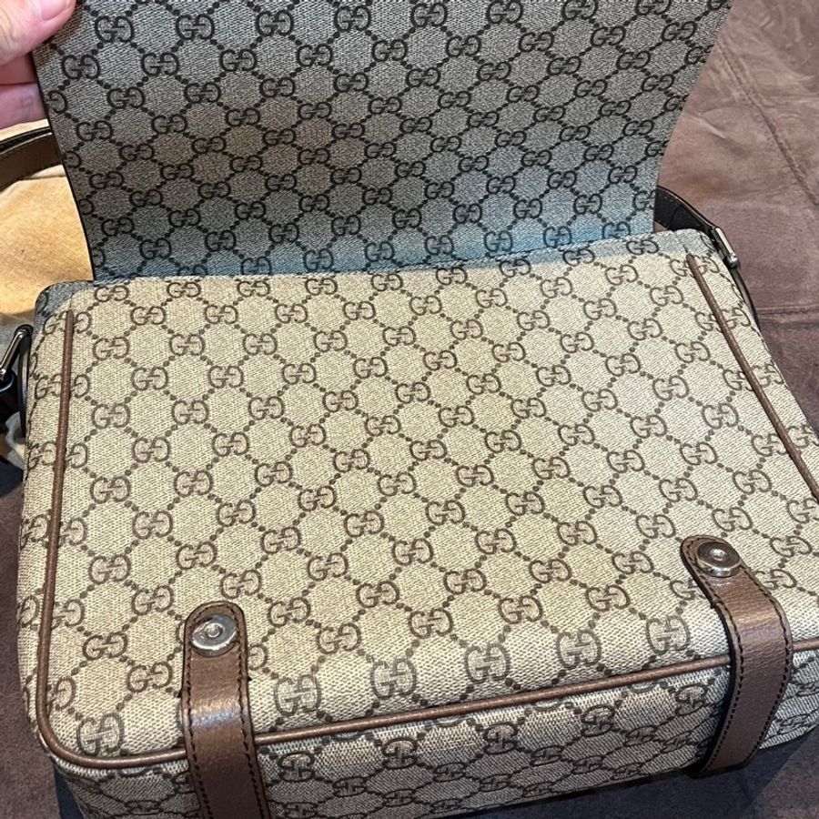 GUCCI 古馳 經典 郵差包 棕色 男女款 現貨-10
