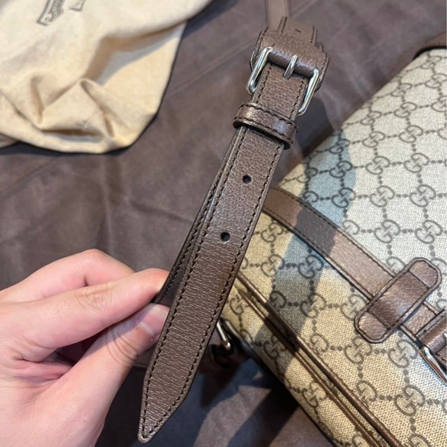 GUCCI 古馳 經典 郵差包 棕色 男女款 現貨-15