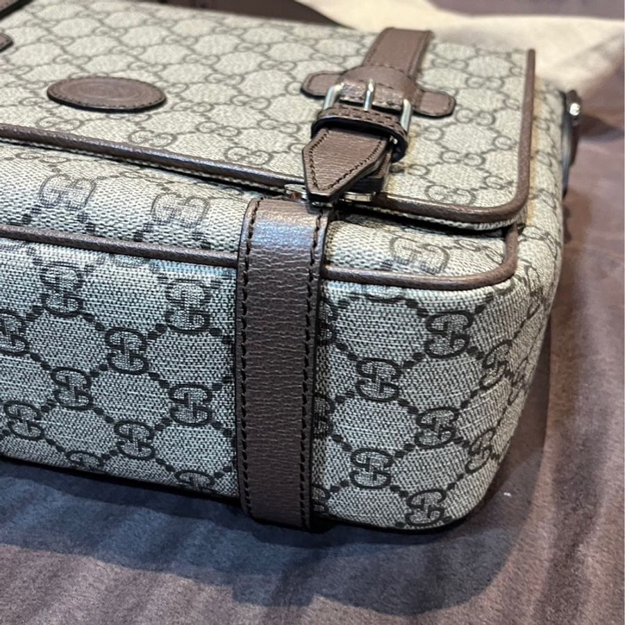 GUCCI 古馳 經典 郵差包 棕色 男女款 現貨-19