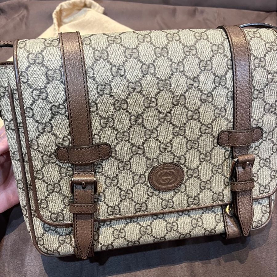 GUCCI 古馳 經典 郵差包 棕色 男女款 現貨-24