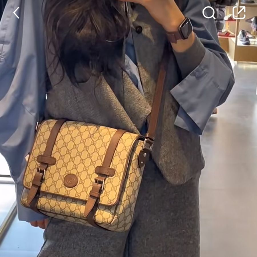 GUCCI 古馳 經典 郵差包 棕色 男女款 現貨-28