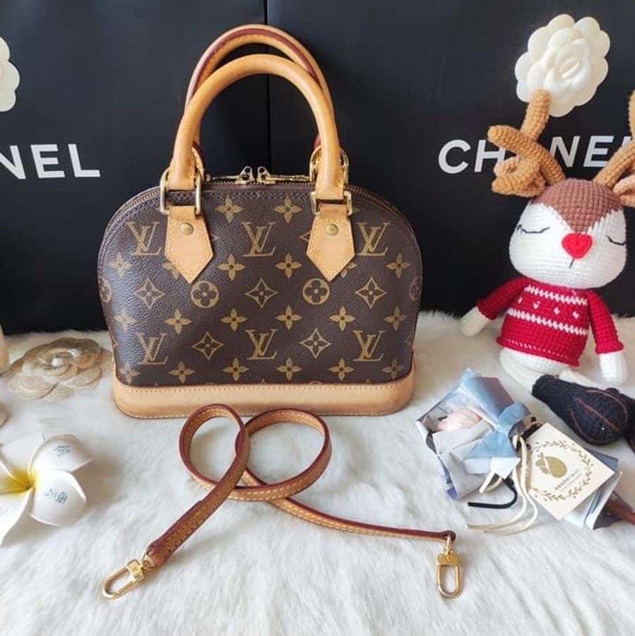 Louis Vuitton Alma BB 貝殼包 手提 斜背 兩用包-8