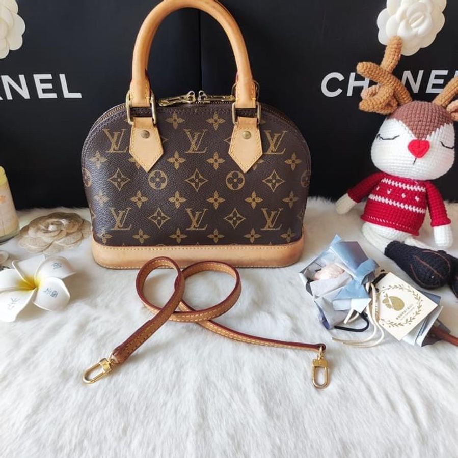 Louis Vuitton Alma BB 貝殼包 手提 斜背 兩用包-40