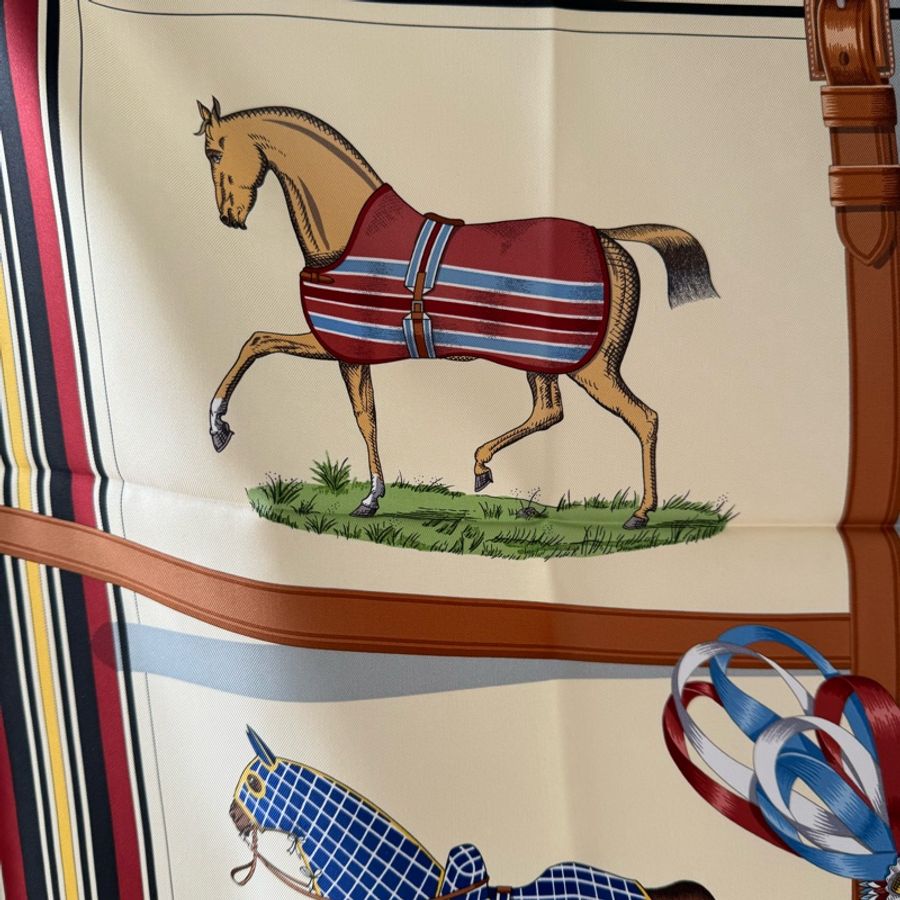 Hermes 駿馬披掛90x90絲巾-8