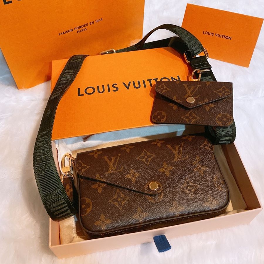 LOUIS VUITTON 路易威登 大全配 二合一側背包 M80091 FÉLICIE STRAP & GO-0