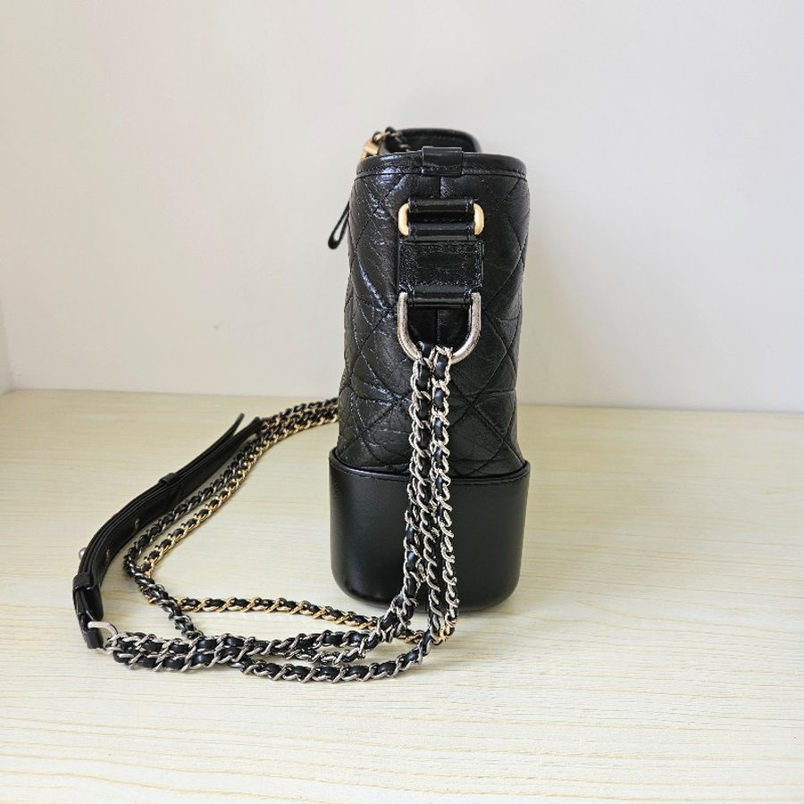 NOW BAGS｜【二手現貨】Chanel Gabrielle流浪包 27開 黑金中號-3