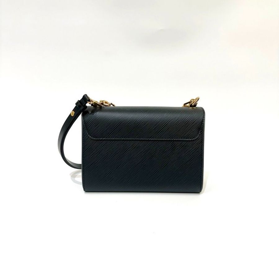 LV 黑Epi粉水晶鑽金轉釦twist MM手提斜背包M21031-1